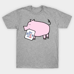 Cute Pig with Joe Biden 2020 Sign T-Shirt